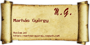 Marhás György névjegykártya